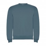 Jersey de algodón y poliéster con puños canalé 280 g/m2 Roly Direct Clasica color azul grisáceo segunda vista