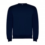 Jersey de algodón y poliéster con puños canalé 280 g/m2 Roly Direct Clasica color azul marino segunda vista