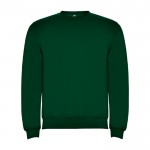 Jersey de algodón y poliéster con puños canalé 280 g/m2 Roly Direct Clasica color verde botella segunda vista