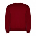 Jersey de algodón y poliéster con puños canalé 280 g/m2 Roly Direct Clasica color granate segunda vista