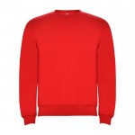 Jersey de algodón y poliéster con puños canalé 280 g/m2 Roly Direct Clasica color rojo segunda vista
