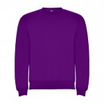 Jersey de algodón y poliéster con puños canalé 280 g/m2 Roly Direct Clasica color morado segunda vista