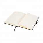 Libreta con portada de ante color negro segunda vista
