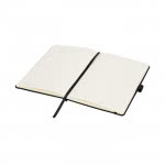 Libreta con portada de ante color negro tercera vista