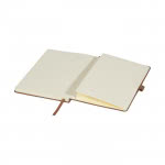 Libreta con portada de ante color marrón segunda vista