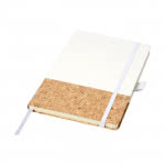 Elegantes libretas con tapas de corcho color blanco