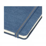 Libreta con tapas de tejido tejano color azul claro imagen de detalle
