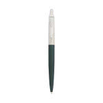 Bolígrafo mate con acabados cromados color verde vista delantera