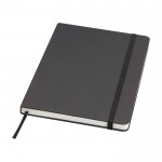 Libreta de tapa dura y papel de piedra A5 hojas a rayas color negro
