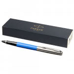 Bolígrafo roller con caja corporativo azul