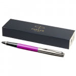 Roller de empresa con caja fucsia