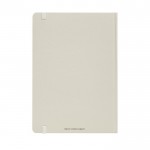 Cuaderno de tapa dura papel impermeable color blanco roto segunda vista trasera