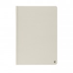 Cuaderno de tapa dura papel impermeable color blanco roto segunda vista frontal