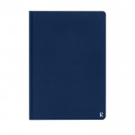 Cuaderno de tapa dura papel impermeable color azul marino segunda vista frontal