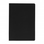Libreta tapa blanda papel impermeable color negro segunda vista frontal