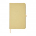 Libreta de materiales y residuos eco con tapa dura A5 hojas a rayas color marrón claro segunda vista frontal