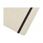 Libreta de algodón orgánico con tapa dura B6 hojas a rayas color natural vista detalle 1
