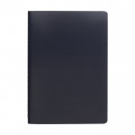 Cuaderno de papel piedra resistente al agua B6 con hojas a rayas color azul marino segunda vista frontal
