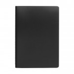 Cuaderno de papel piedra resistente al agua B6 con hojas a rayas color negro segunda vista frontal