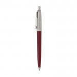 Bolígrafo reciclado elegante con carga de tinta azul Parker Jotter color rojo oscuro vista lateral