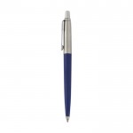 Bolígrafo reciclado elegante con carga de tinta azul Parker Jotter color azul marino vista lateral