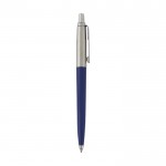 Bolígrafo reciclado elegante con carga de tinta azul Parker Jotter color azul marino segunda vista lateral