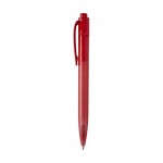 Bolígrafo de plástico procedente del océano tinta negra color rojo vista lateral