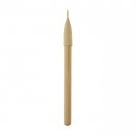 Bolígrafo de bambú sin tinta con punta de grafito negro color natural vista lateral