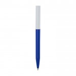Bolígrafo de plástico reciclado de varios colores con tinta azul color azul real