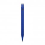 Bolígrafo de plástico reciclado de varios colores con tinta azul color azul real segunda vista trasera