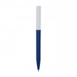 Bolígrafo de plástico reciclado de varios colores con tinta azul color azul marino