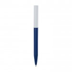 Bolígrafo de plástico reciclado de varios colores con tinta negra color azul marino