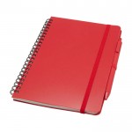Cuaderno de tapa dura de plástico reciclado A5 hojas a rayas