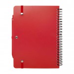 Cuaderno de tapa dura de plástico reciclado A5 hojas a rayas segunda vista trasera