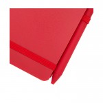 Libreta de tapa oceánica de plástico reciclado A6 hojas a rayas vista detalle 1