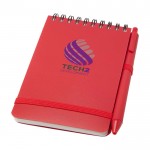 Libreta de tapa oceánica de plástico reciclado A6 hojas a rayas vista impresión tampografía