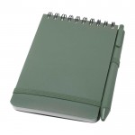 Libreta de tapa oceánica de plástico reciclado A6 hojas a rayas color verde pastel