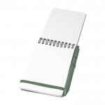Libreta de tapa oceánica de plástico reciclado A6 hojas a rayas color verde pastel segunda vista