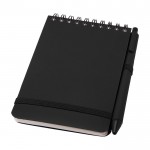 Libreta de tapa oceánica de plástico reciclado A6 hojas a rayas color negro