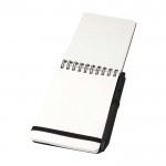 Libreta de tapa oceánica de plástico reciclado A6 hojas a rayas color negro segunda vista
