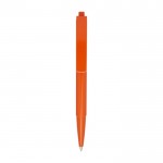 Bolígrafo de plástico reciclado con muelle de acero tinta negra color naranja