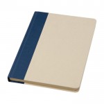 Libreta con tapa dura de plástico de caña de azúcar A5 hojas a rayas color azul cian