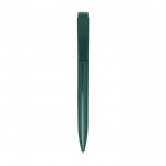 Bolígrafo de plástico reciclado y punta de acero inoxidable tinta negra color verde oscuro