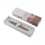 Bolígrafo de metal Parker Jotter SE Global Icons tinta azul color bronce