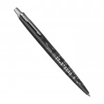 Bolígrafo de metal Parker Jotter SE Global Icons tinta azul color plateado mate tercera vista