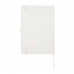 Cuaderno con esquinas redondeadas y tapa suave A5 hojas a rayas color blanco segunda vista trasera