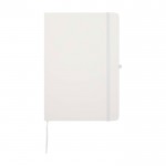 Cuaderno con esquinas redondeadas y tapa suave A5 hojas a rayas color blanco segunda vista frontal