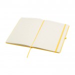 Cuaderno con esquinas redondeadas y tapa suave A5 hojas a rayas color amarillo segunda vista