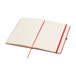 Cuaderno con esquinas redondeadas y tapa suave A5 hojas a rayas color rojo segunda vista