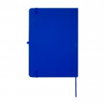 Cuaderno con esquinas redondeadas y tapa suave A5 hojas a rayas color azul real segunda vista trasera